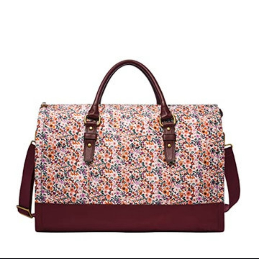 Fossil Dillion Foral Weekender Travel Bag